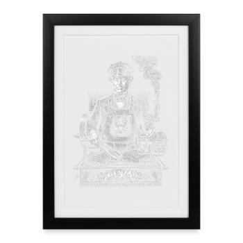 Millard Fillmore Grilling BBQ - Framed poster (27 × 37 cm) - black - Front