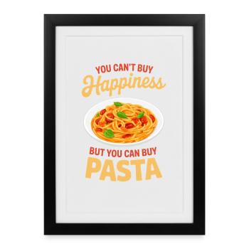 Pasta Noodles Spaghetti Gifts - Framed poster (27 × 37 cm) - black - Front
