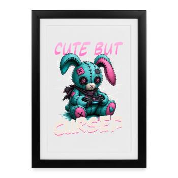 Pastel Goth Soft Goth Gaming Gamer - Affiche encadrée (27 × 37 cm) - noir - Devant