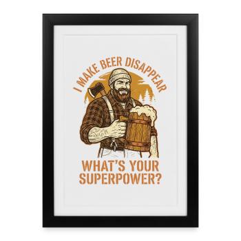 I'm Making Beer Disappear Craft Beer - Framed poster (27 × 37 cm) - black - Front
