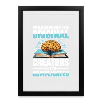 Philosophie Humor Philosophers The Original - Framed poster (27 × 37 cm) - black - Front