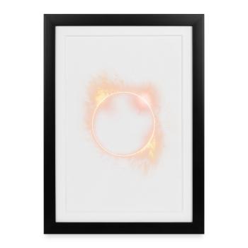 Fire Circle Solar Eclipse - Framed poster (27 × 37 cm) - black - Front