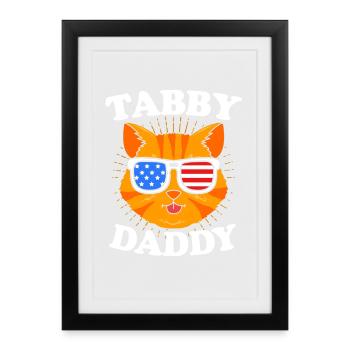 tabby cat - Framed poster (27 × 37 cm) - black - Front