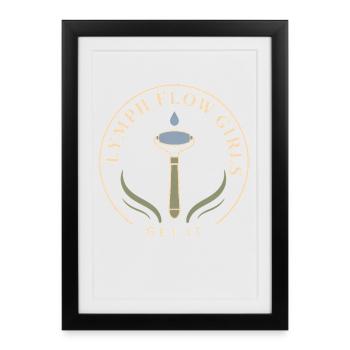 Don de bien-être pour le drainage lymphatique du système lymphatique - Affiche encadrée (27 × 37 cm) - noir - Devant