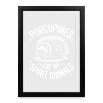 Don des proverbes du porc-épic - Affiche encadrée (27 × 37 cm) - noir - Devant
