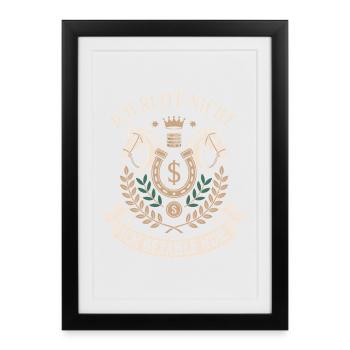 Reite Nicht Bezahle Pferdepapa Pferdemama Pferde - Gerahmtes Poster (27 × 37 cm) - Schwarz - Vorne