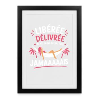 Libérée Délivrée Hammock - Affiche encadrée (27 × 37 cm) - noir - Devant