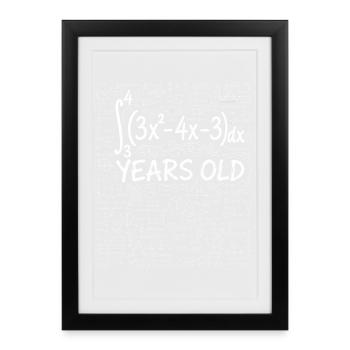 20th Birthday Calculus Math Geek Funny - Framed poster (27 × 37 cm) - black - Front