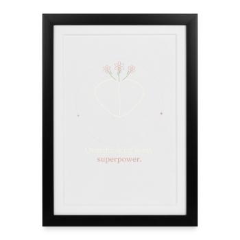 Funny Overthinking Superpower Mystical T-Shirt - Framed poster (27 × 37 cm) - black - Front