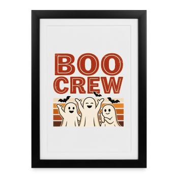 Halloween fantôme – Boo Crew - Affiche encadrée (27 × 37 cm) - noir - Devant