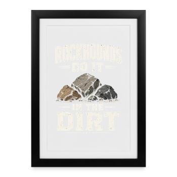 Geology Rockhounding Fossils Mineral Collectors - Framed poster (27 × 37 cm) - black - Front
