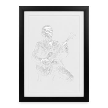 Andrew Johnson Guitar - Framed poster (27 × 37 cm) - black - Front