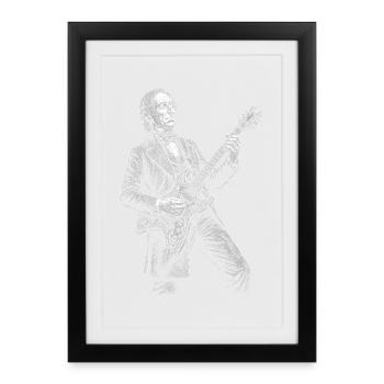 John Tyler Guitare - Affiche encadrée (27 × 37 cm) - noir - Devant