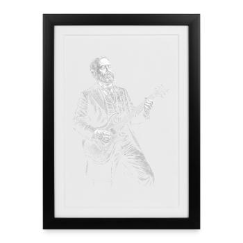 Benjamin Harrison Guitare - Affiche encadrée (27 × 37 cm) - noir - Devant