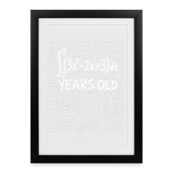 17th Birthday Calculus Math Geek Funny - Framed poster (27 × 37 cm) - black - Front