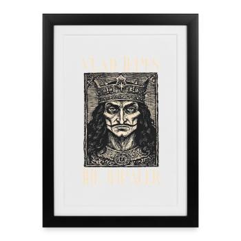 Vlad Tepes: Der Impaler Gothic - Gerahmtes Poster (27 × 37 cm) - Schwarz - Vorne