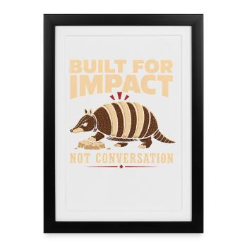 Armadillo Drôle Armadillo Texas - Affiche encadrée (27 × 37 cm) - noir - Devant