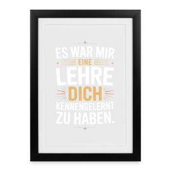 Lehre Dich Kennenzulernen Ex Freund Trennung Ex - Gerahmtes Poster (27 × 37 cm) - Schwarz - Vorne