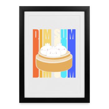 Dim sum - Framed poster (27 × 37 cm) - black - Front