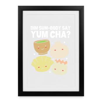 Dim sum - Framed poster (27 × 37 cm) - black - Front