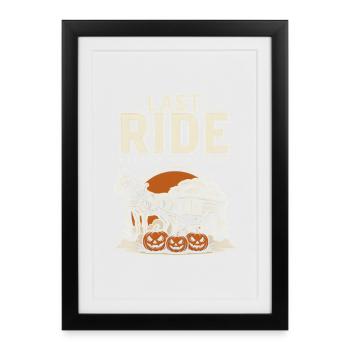 Wagon d’Halloween – Dernier trajet avant minuit - Affiche encadrée (27 × 37 cm) - noir - Devant