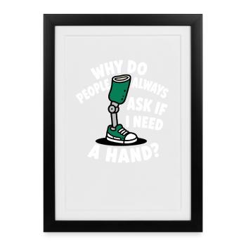Why do people ask me if I brew a hand? - Framed poster (27 × 37 cm) - black - Front
