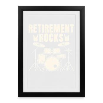 Retraite déchirante - Affiche encadrée (27 × 37 cm) - noir - Devant
