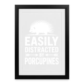 Don des proverbes du porc-épic - Affiche encadrée (27 × 37 cm) - noir - Devant