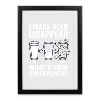 I'm Making Beer Disappear Craft Beer - Framed poster (27 × 37 cm) - black - Front