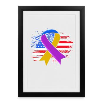 Cancer de la vessie Cancer de la vessie - Affiche encadrée (27 × 37 cm) - noir - Devant