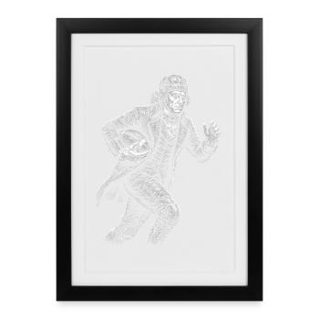 James Madison American Football - Framed poster (27 × 37 cm) - black - Front