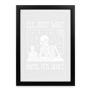 Teacher, Halloween, Skeleton - Framed poster (27 × 37 cm) - black - Front