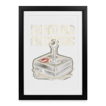 Not Old, Just Classic Arcade - Framed poster (27 × 37 cm) - black - Front