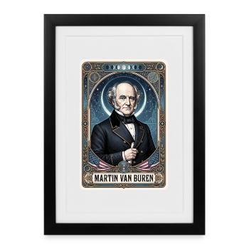 Martin Van Buren Tarot Card - Framed poster (27 × 37 cm) - black - Front