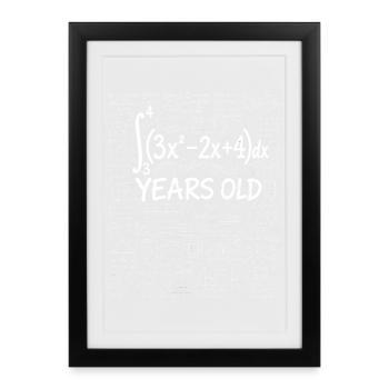 34th Birthday Calculus Math Geek Funny - Framed poster (27 × 37 cm) - black - Front
