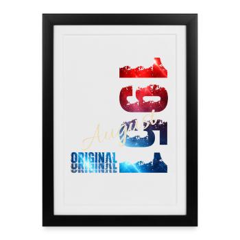 75th Birthday Gift Original August 1951 - Framed poster (27 × 37 cm) - black - Front