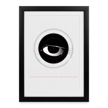 Big Brother Eye We Are Watching - Framed poster (27 × 37 cm) - black - Front