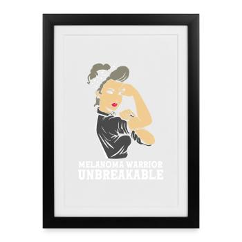 Cancer de la peau, mélanome - Affiche encadrée (27 × 37 cm) - noir - Devant