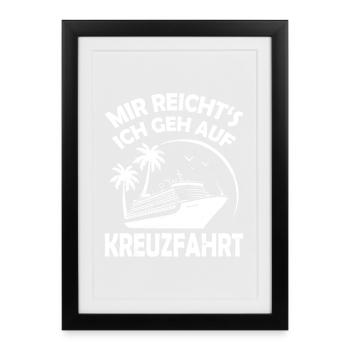 Ab Auf Kreuzfahrt - Gerahmtes Poster (27 × 37 cm) - Schwarz - Vorne