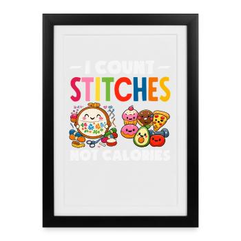 Hobby amusant d’artisanat au point de croix - Affiche encadrée (27 × 37 cm) - noir - Devant