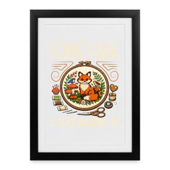 Hobby amusant d’artisanat au point de croix - Affiche encadrée (27 × 37 cm) - noir - Devant