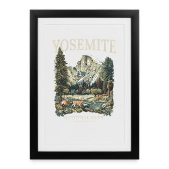 Yosemite National Park Souvenir - Framed poster (27 × 37 cm) - black - Front