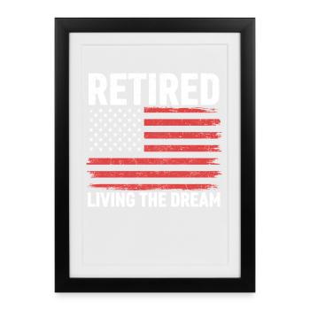 Retraités vivant le rêve - Affiche encadrée (27 × 37 cm) - noir - Devant