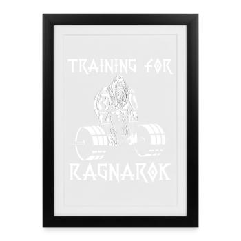 Training for Ragnarök - Framed poster (27 × 37 cm) - black - Front