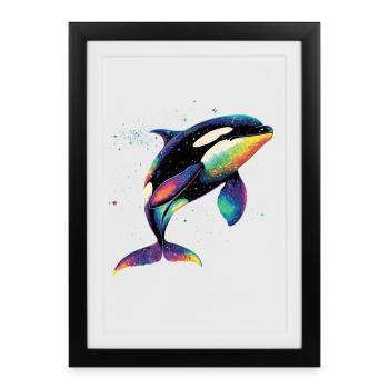 Orca Killer Whale Killer Whale Marine Animals Orcas - Framed poster (27 × 37 cm) - black - Front