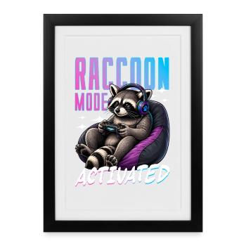 Gamer Gaming Cat Video Game - Framed poster (27 × 37 cm) - black - Front