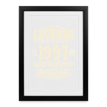 Cadeau d’anniversaire 29 Mari 1997 Vintage Rétro - Affiche encadrée (27 × 37 cm) - noir - Devant