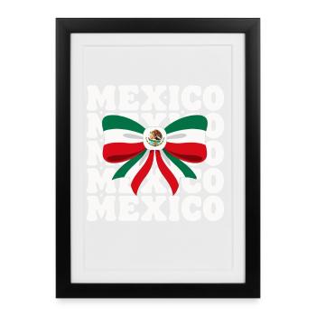 MEXICO Mexican Flag National Pride - Framed poster (27 × 37 cm) - black - Front