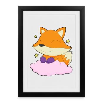 Fox Clouds - Framed poster (27 × 37 cm) - black - Front