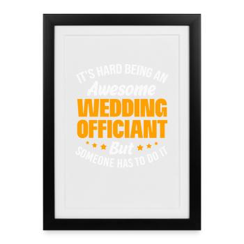 pastor - Framed poster (27 × 37 cm) - black - Front